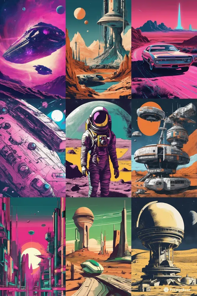 Retro Scifi Illustrations