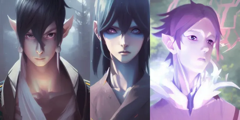 Anime Concept Art Shaded Digital Art generated by undefined