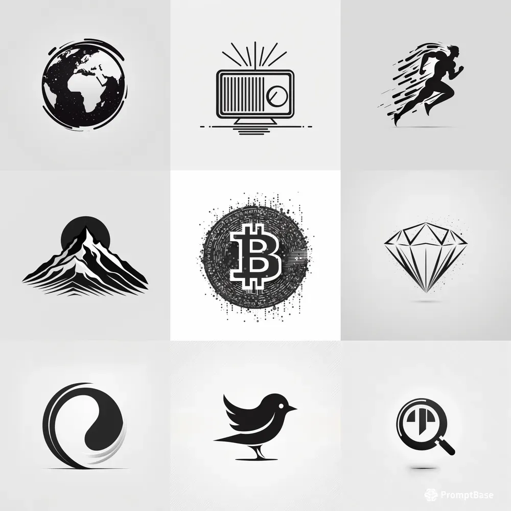 Modern Black And White Logos