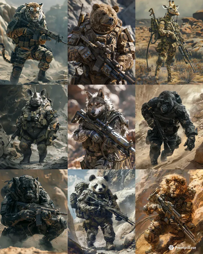 Epic Animals In Tactical Gear
