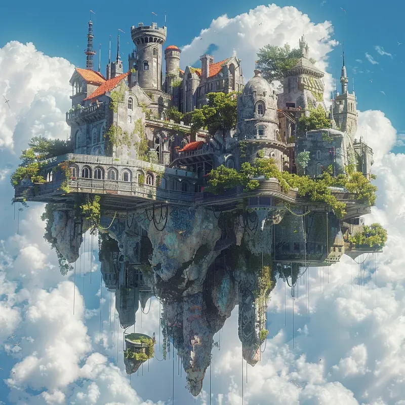 3D Floating Island Oases