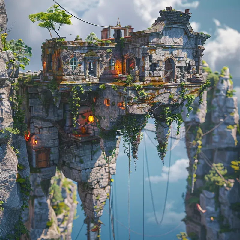 3D Floating Island Oases