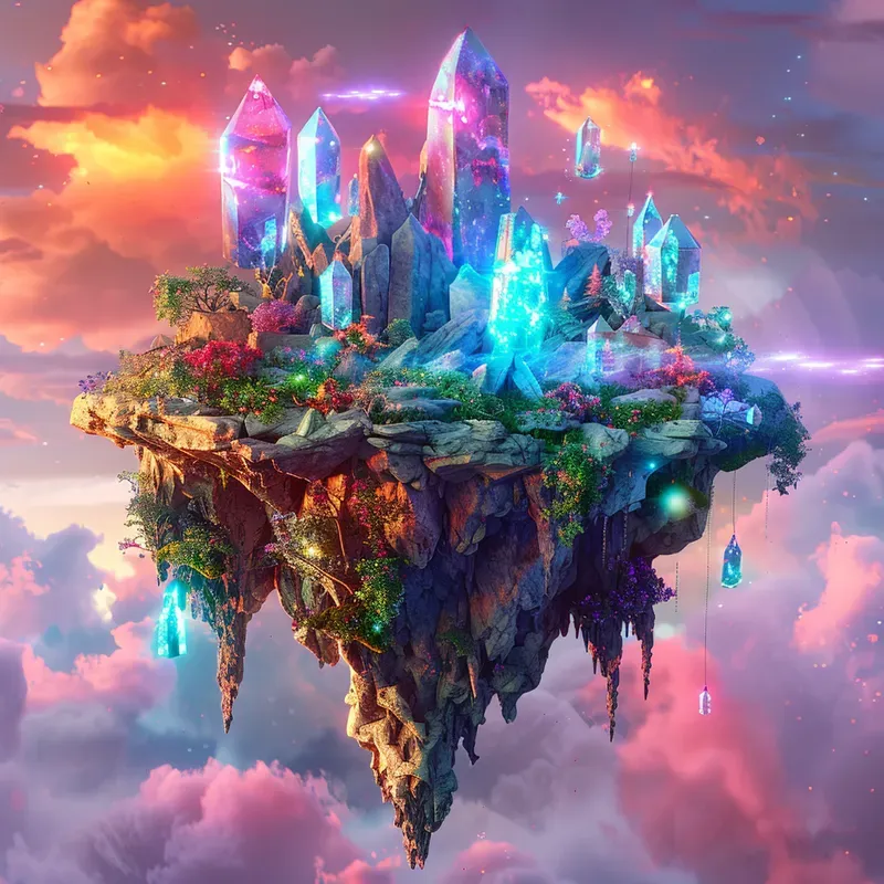 3D Floating Island Oases