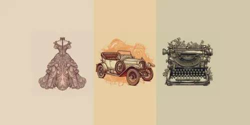 Vintage Object Designs generated by midjourney