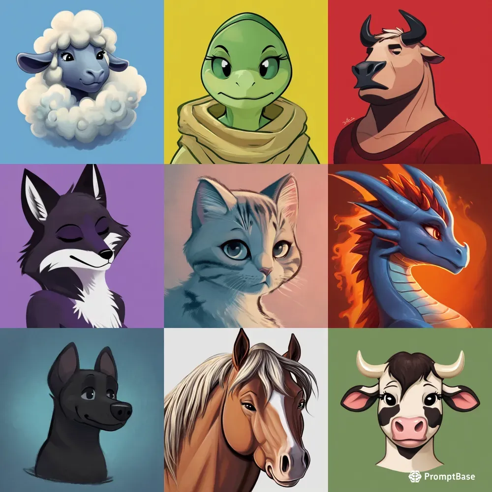 Illustrations Portraits Of Any Animals