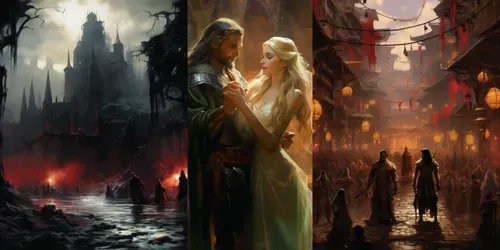 Cinematic Fantasy Art Showcases generated by midjourney