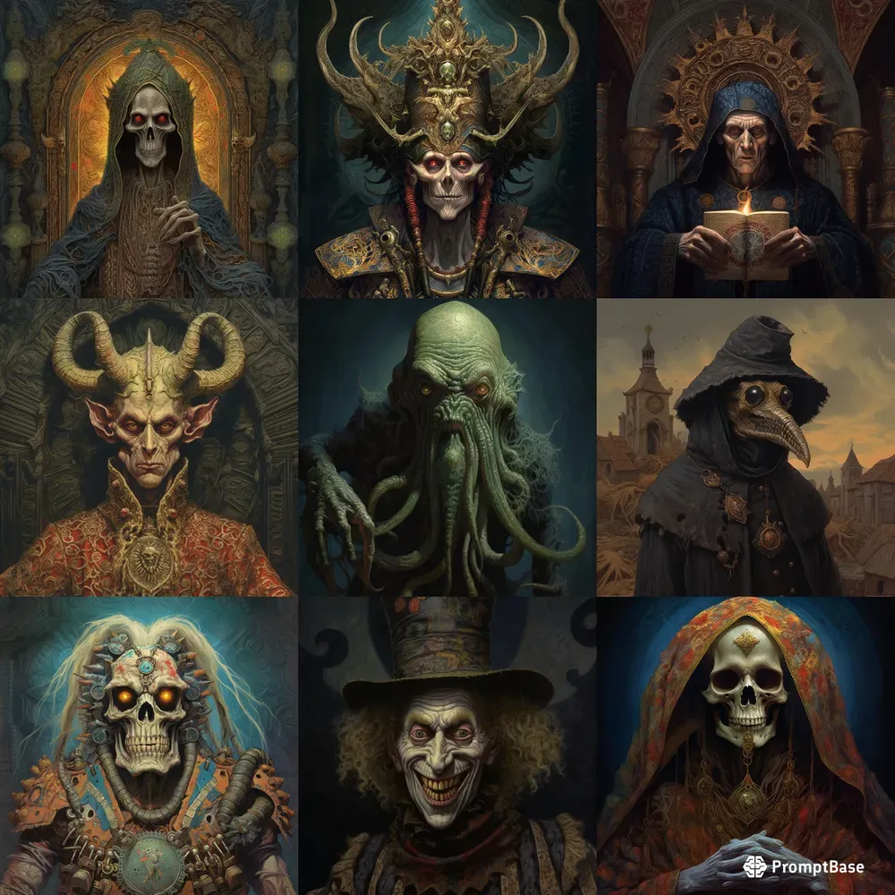 Dark Diabolical Character Illustrations