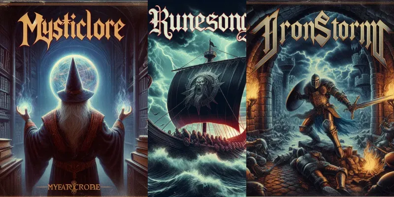 Heavy Metal Album Covers generated by undefined