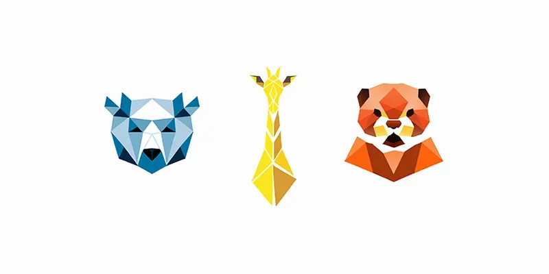 Polygon Animal Logos generated by undefined