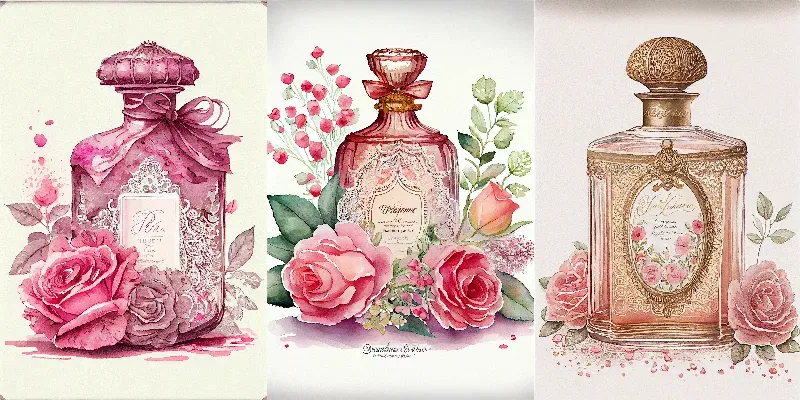 Valentines Perfume Bottles generated by undefined
