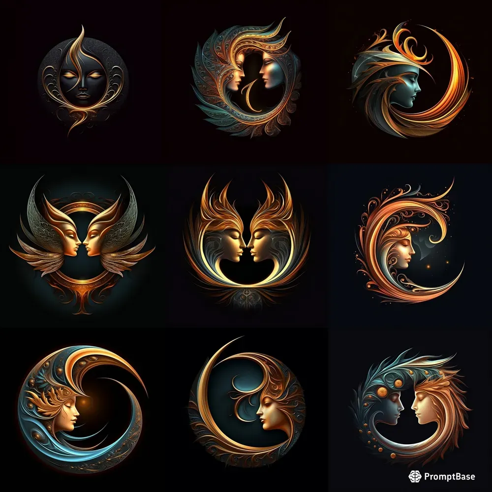 Gold Face Logo Designs