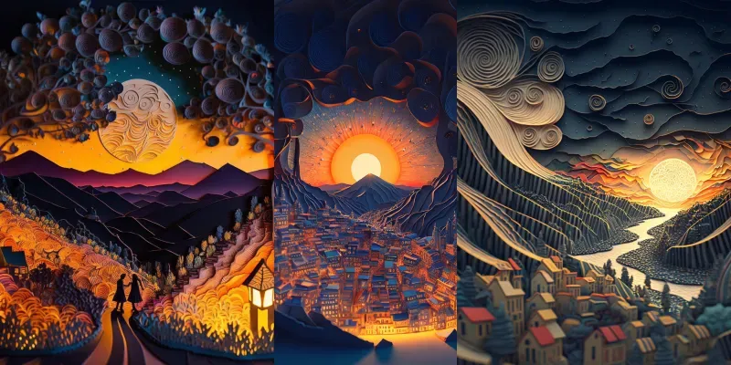 Surreal Paper Art generated by undefined