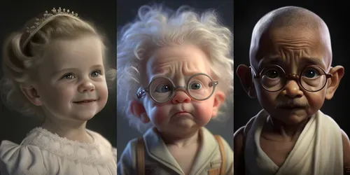 Baby Figures Of Famous People generated by midjourney