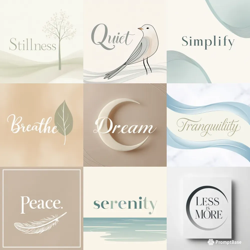 Minimalist Texts And Vector Illustrations