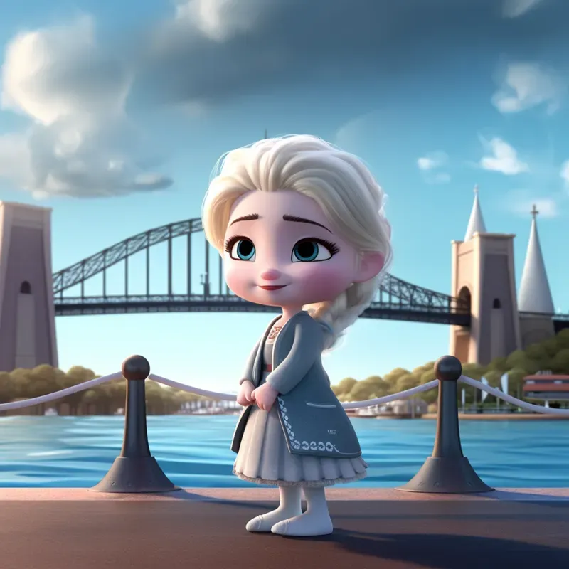 Cute Disney Princess In Modern World
