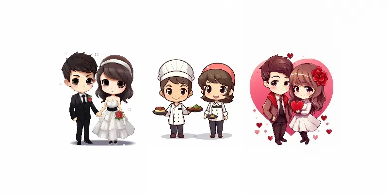 Cute Stickers For Couples And Occasions generated by undefined