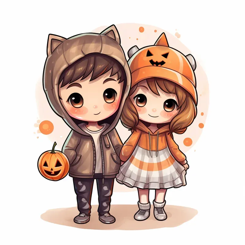 Cute Couple Illustrations Stickers