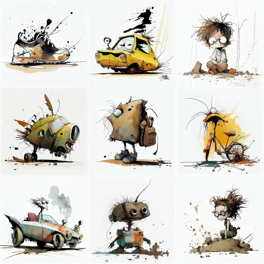 Comic Cartoon Story Illustrations