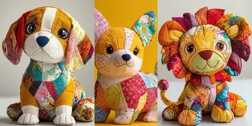 Cute Fabric Sewing Stuffed Animals generated by midjourney