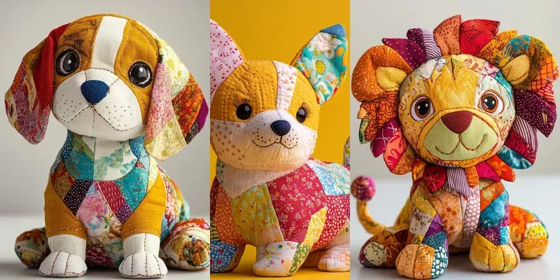 Cute Fabric Sewing Stuffed Animals generated by undefined