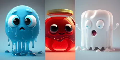 3D Pixar Jelly Characters generated by midjourney