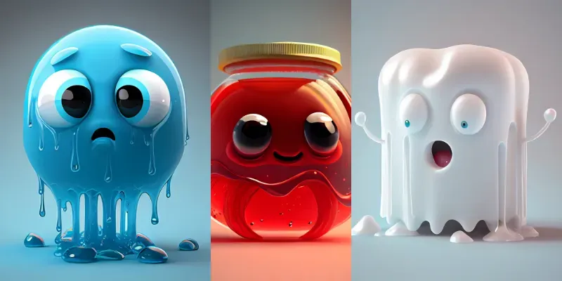 3D Pixar Jelly Characters generated by undefined