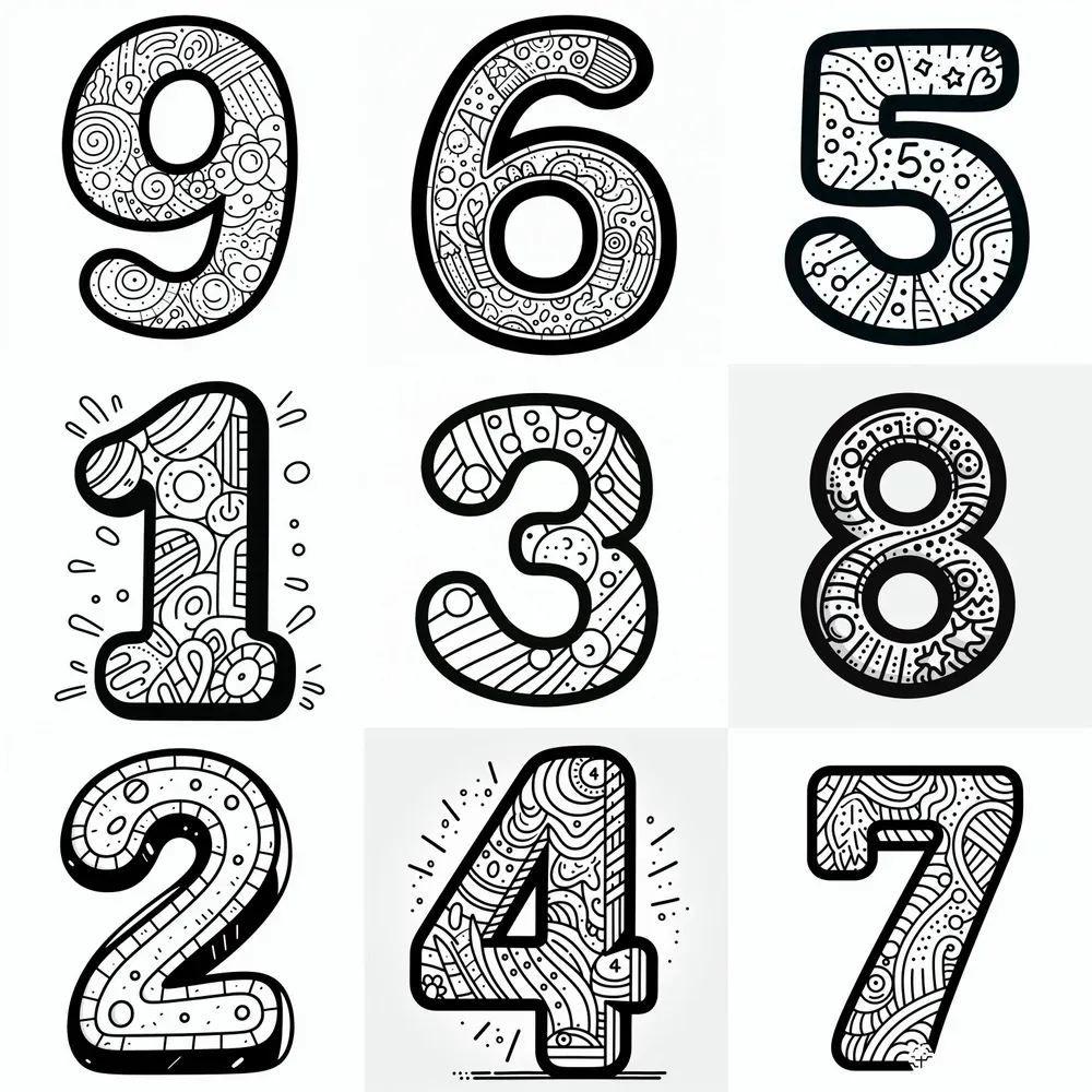 Coloring Pages Numbers For Kids