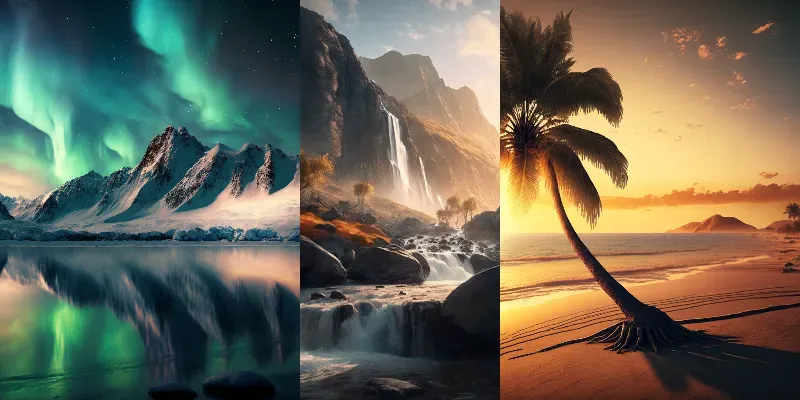 Beautiful Landscape Nature Desktop Wallpapers generated by undefined