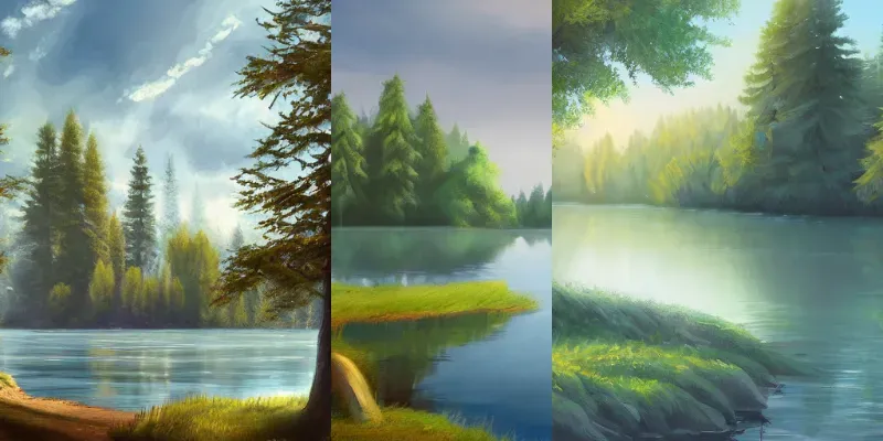 Lake Paintings generated by undefined