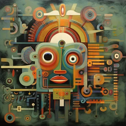 Futurist Aztec Art