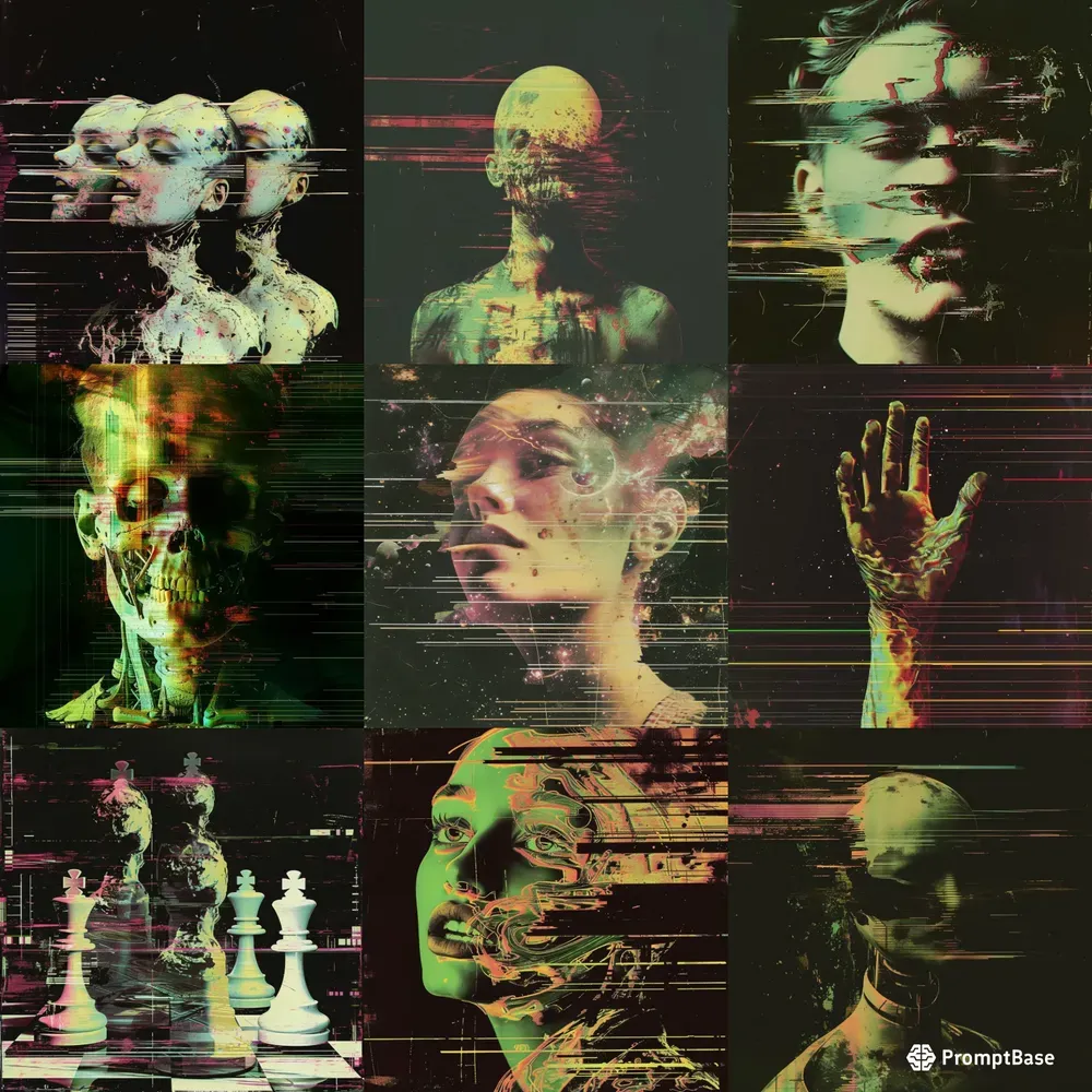 Retro-horror Analog Vhs Glitch Art