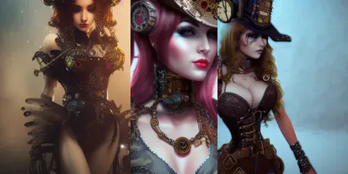 Steampunk Beauties generated by stable-diffusion