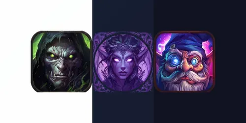 World Of Warcraft Character Logos generated by midjourney