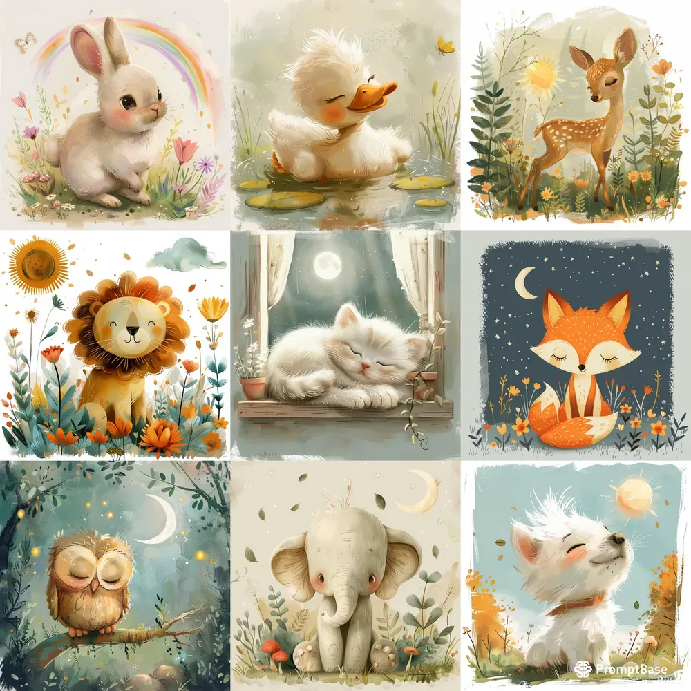 Soft Pastel Cartoons