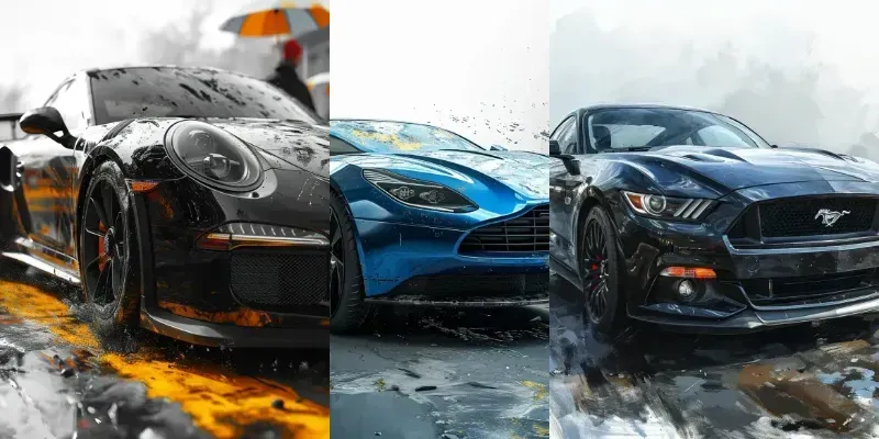Dynamic Sports Car Brushwork Art generated by undefined