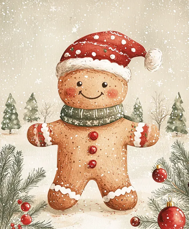 Vintage Cozy Christmas Illustrations