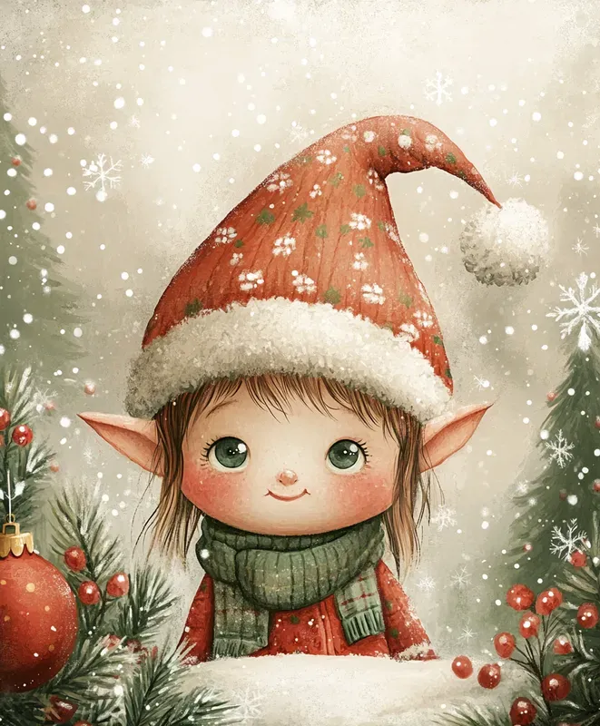 Vintage Cozy Christmas Illustrations