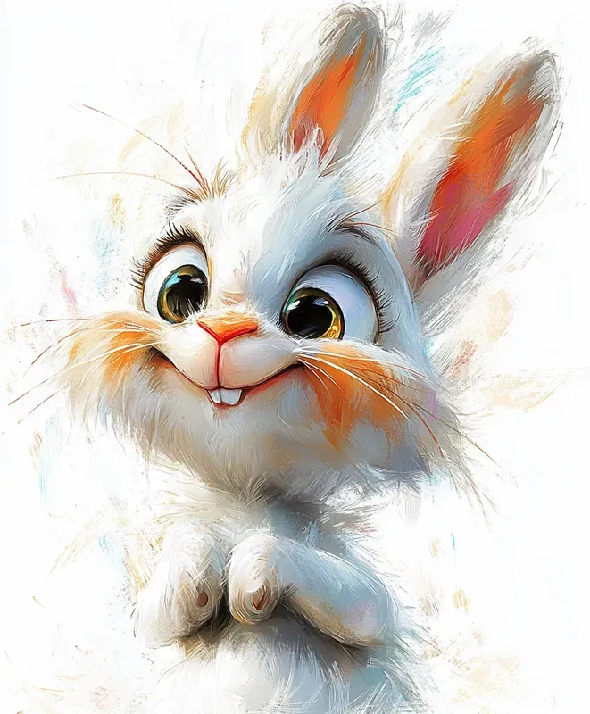 Adorable 3Dlike Cartoon Animals