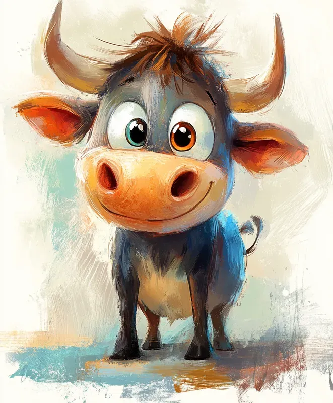 Adorable 3Dlike Cartoon Animals