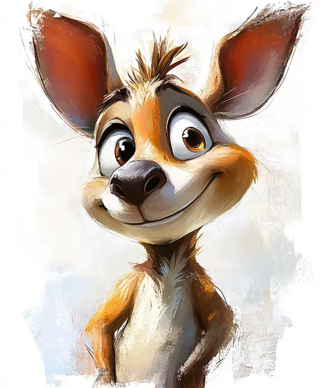 Adorable 3Dlike Cartoon Animals
