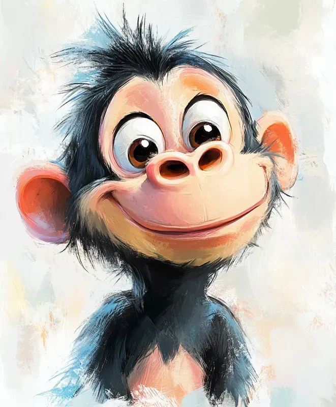 Adorable 3Dlike Cartoon Animals