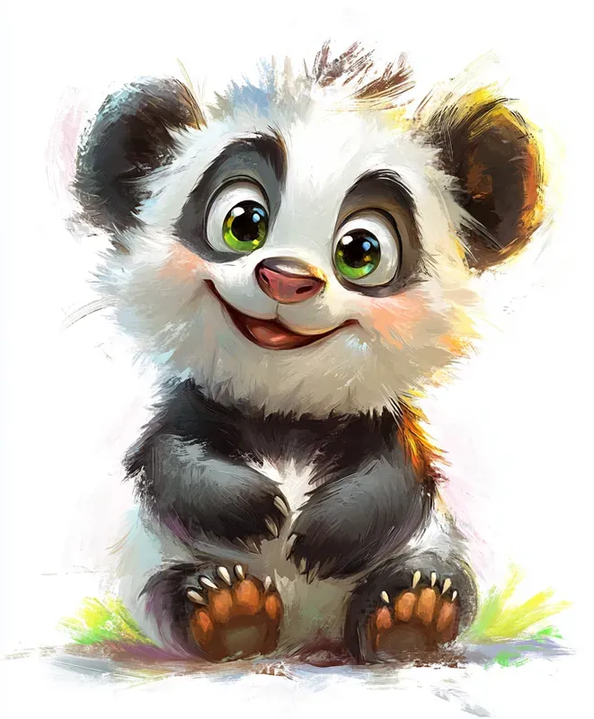 Adorable 3Dlike Cartoon Animals
