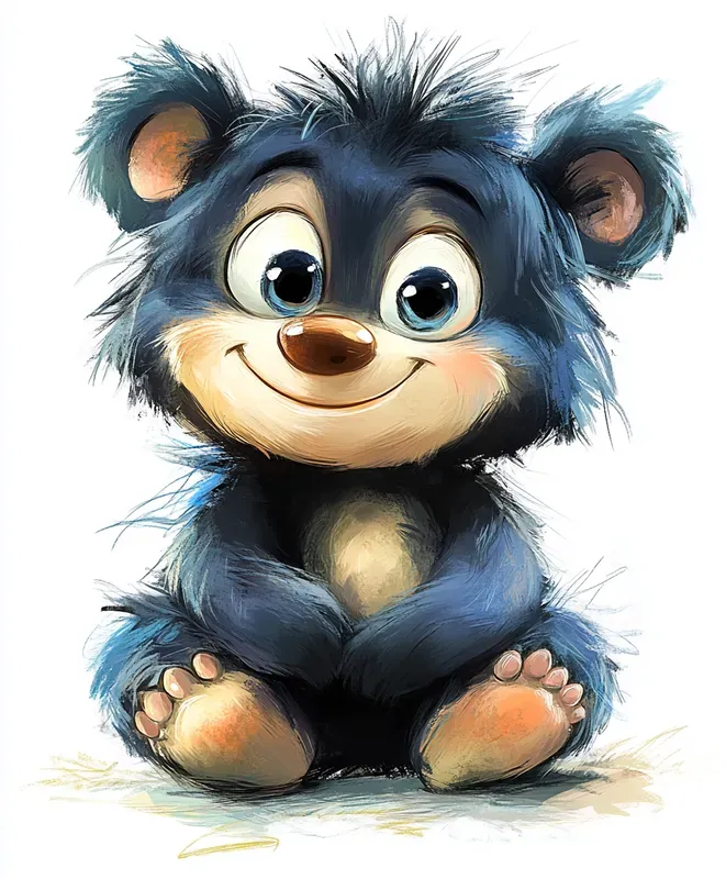 Adorable 3Dlike Cartoon Animals