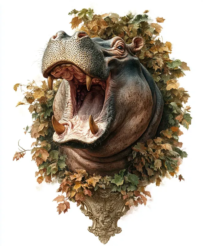 Hyperrealistic Animal Autumn Foliages