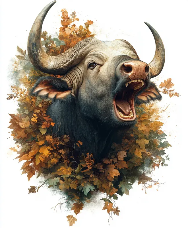 Hyperrealistic Animal Autumn Foliages