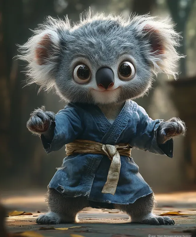 Babies Animals In Martial Art Stances