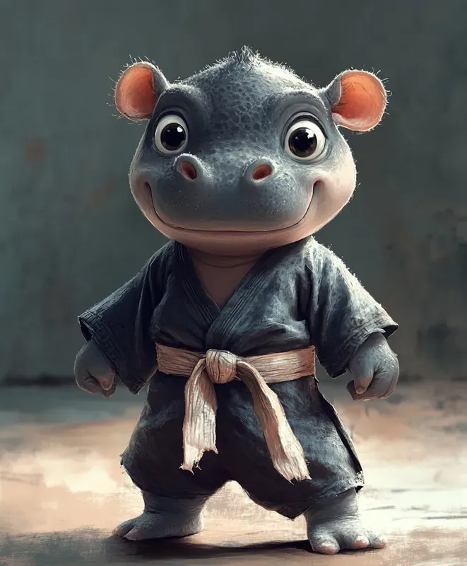 Babies Animals In Martial Art Stances