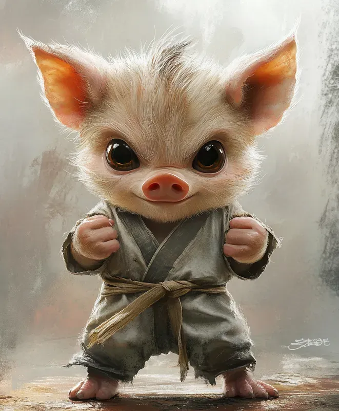 Babies Animals In Martial Art Stances