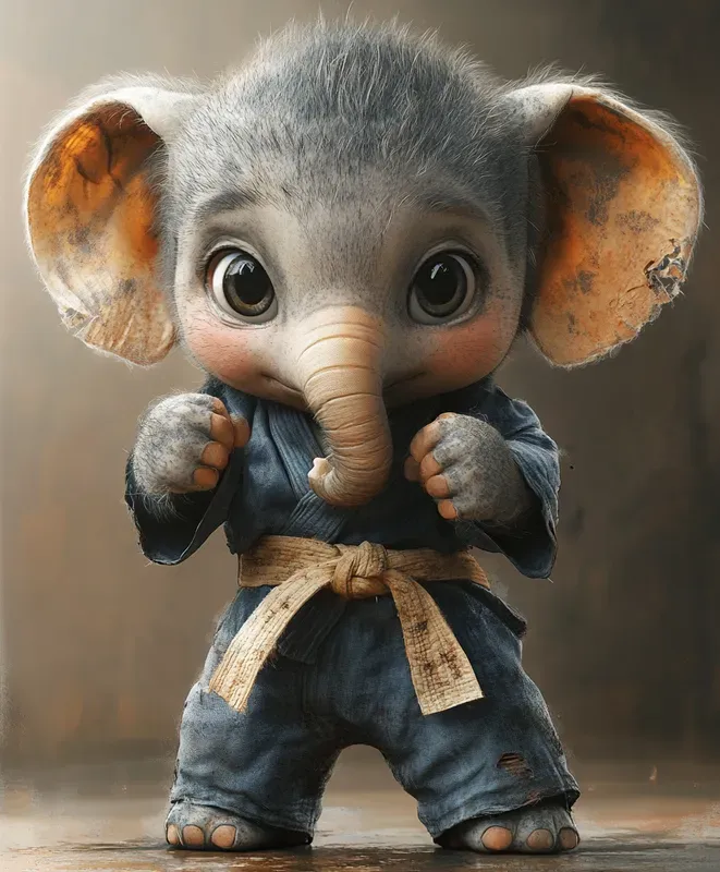 Babies Animals In Martial Art Stances