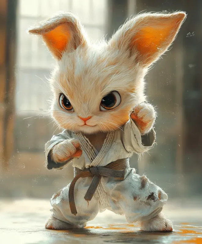 Babies Animals In Martial Art Stances